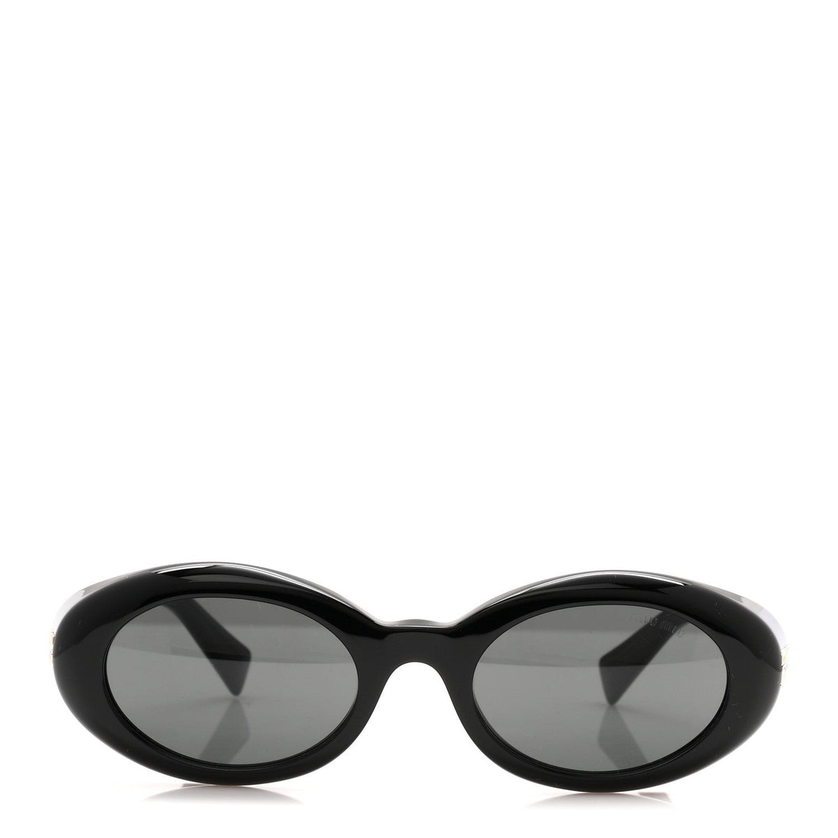 Acetate Oval Reverie Sunglasses SMU B09 Black