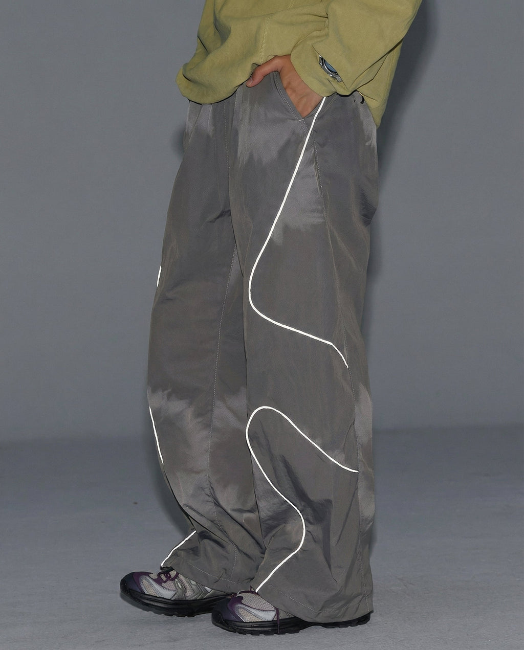 Streetwear Reflective Wide Leg Outdoor Hiking Pants