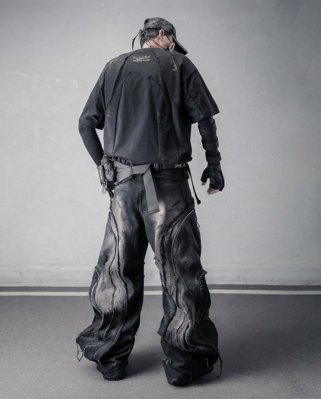 Streetwear Distressed Asymmetrical Cotton T-Shirt