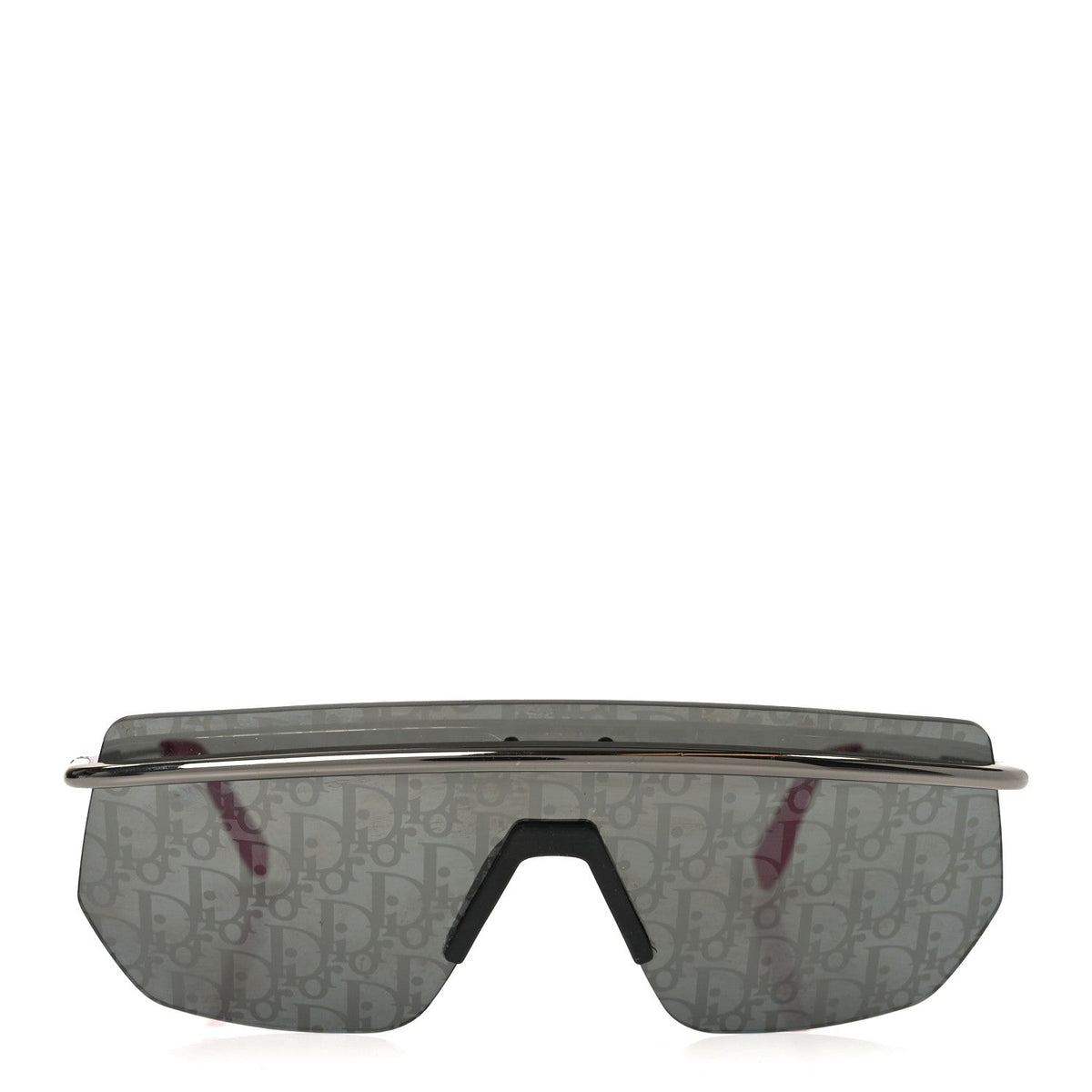 Metal Oblique DiorMotion M1I Mask Sunglasses Grey Pink