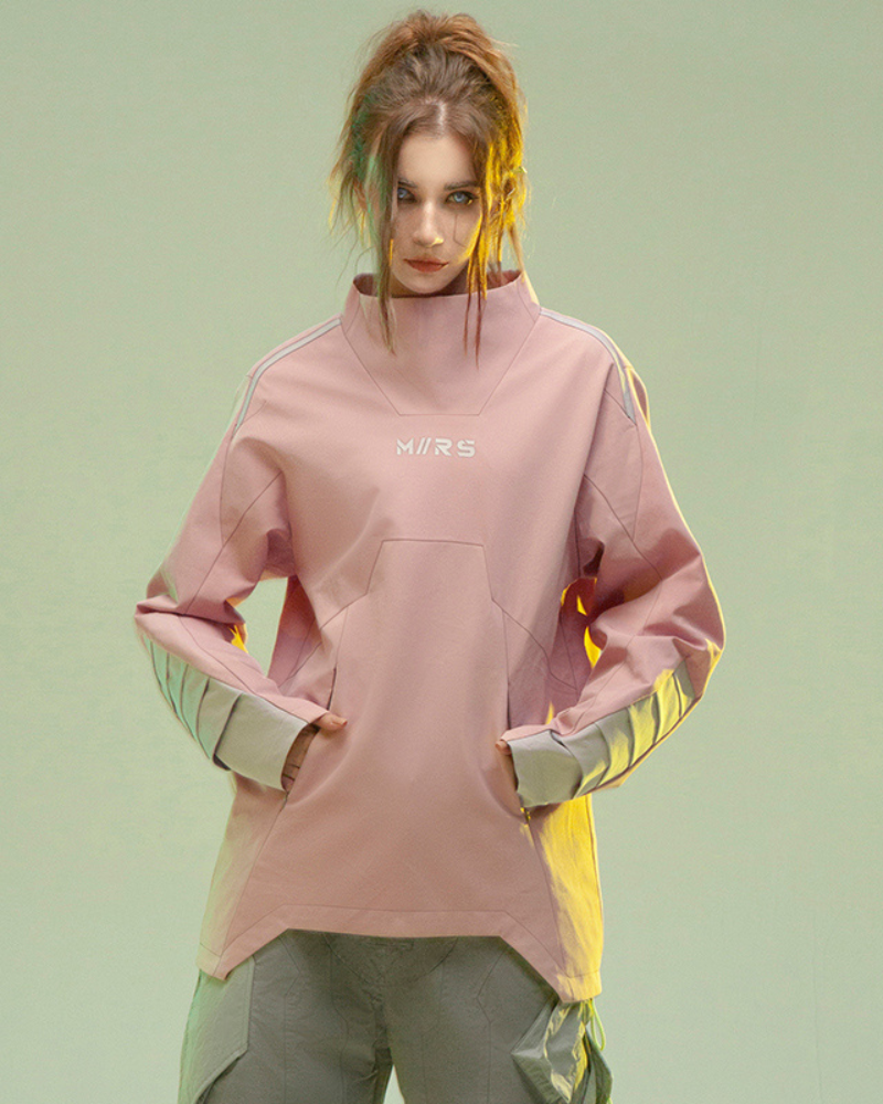 XIPHEVIL Cyberpunk Outfits 3D Cut Dyed Unisex Pullover Jacket
