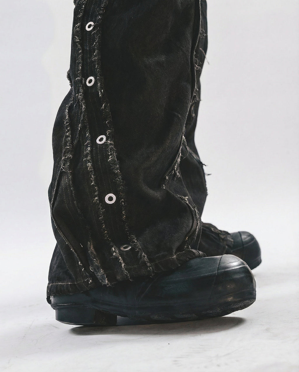 Wasteland Streetwear Distressed Cotton Wide Leg Cargo Pants