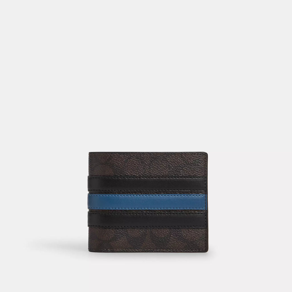 Coach Outlet 3 In 1 Wallet In Signature Canvas With Varsity Stripe
