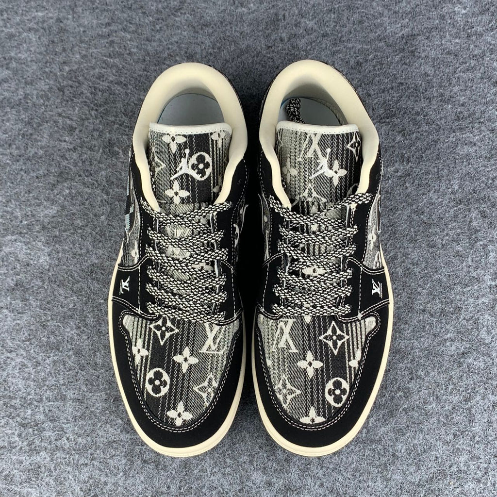 Custom Air Jordan 1 Low 'Noir Loom'