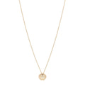 18K Yellow Gold Diamond Bouton de Camelia Pendant Necklace