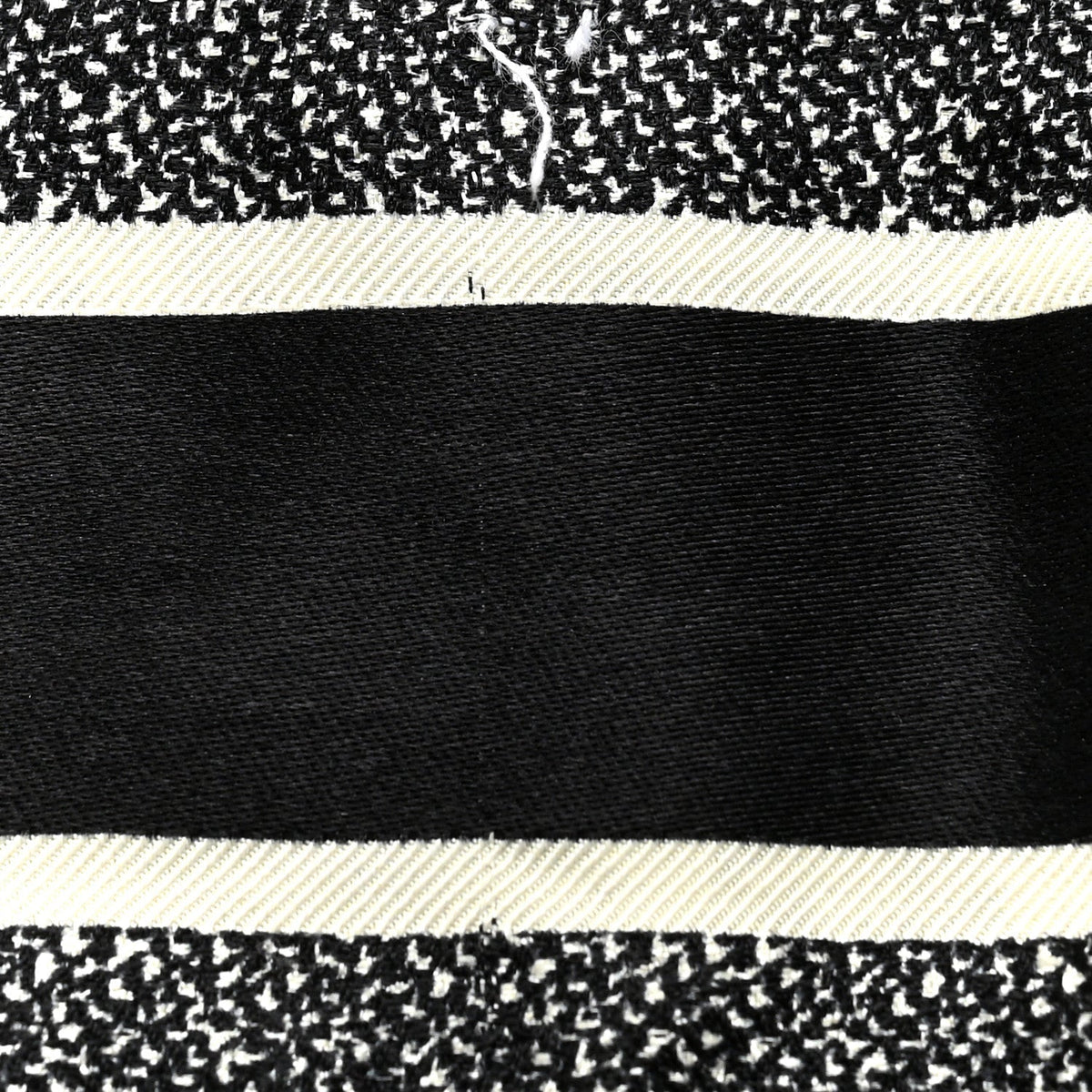 Silk Houndstooth Mitzah Scarf Black White