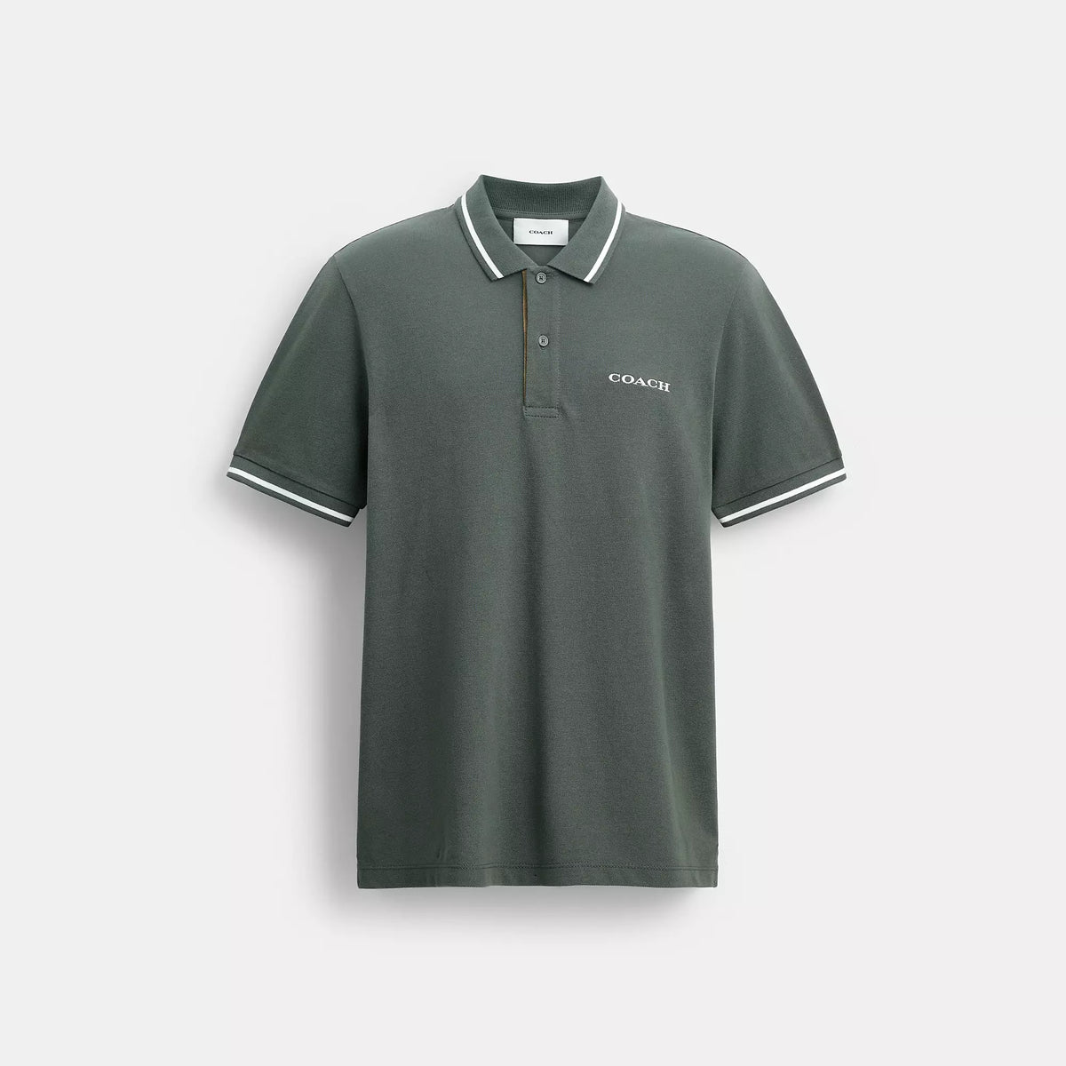 Coach Outlet Signature Trim Polo In Organic Cotton