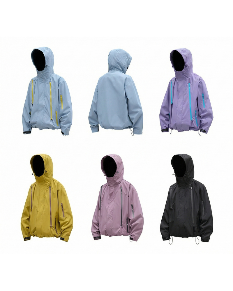 Gorpcore Water-Resistant Unisex Hooded Hardshell Jacket