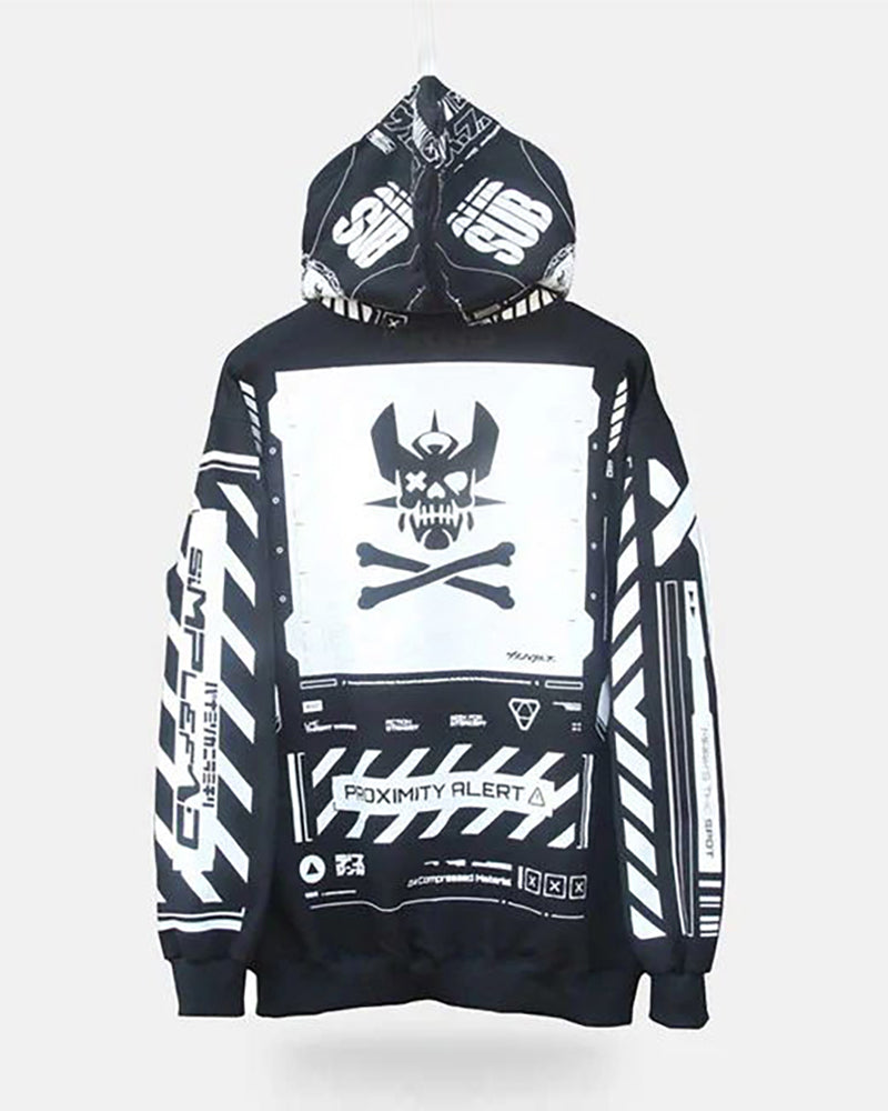 Darkness Cyber Zip Hooded Jacket