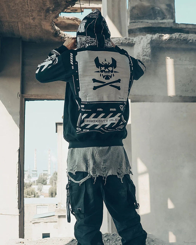 Darkness Cyber Zip Hooded Jacket