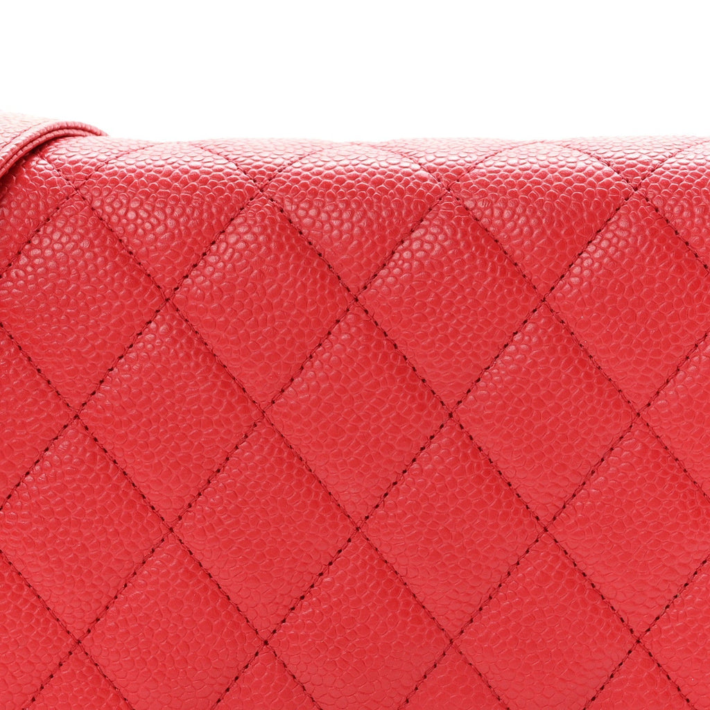 Caviar Quilted Boy Wallet On Chain WOC Red