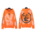 HELLSTAR Orange Flame Moon Graphic Hoodie