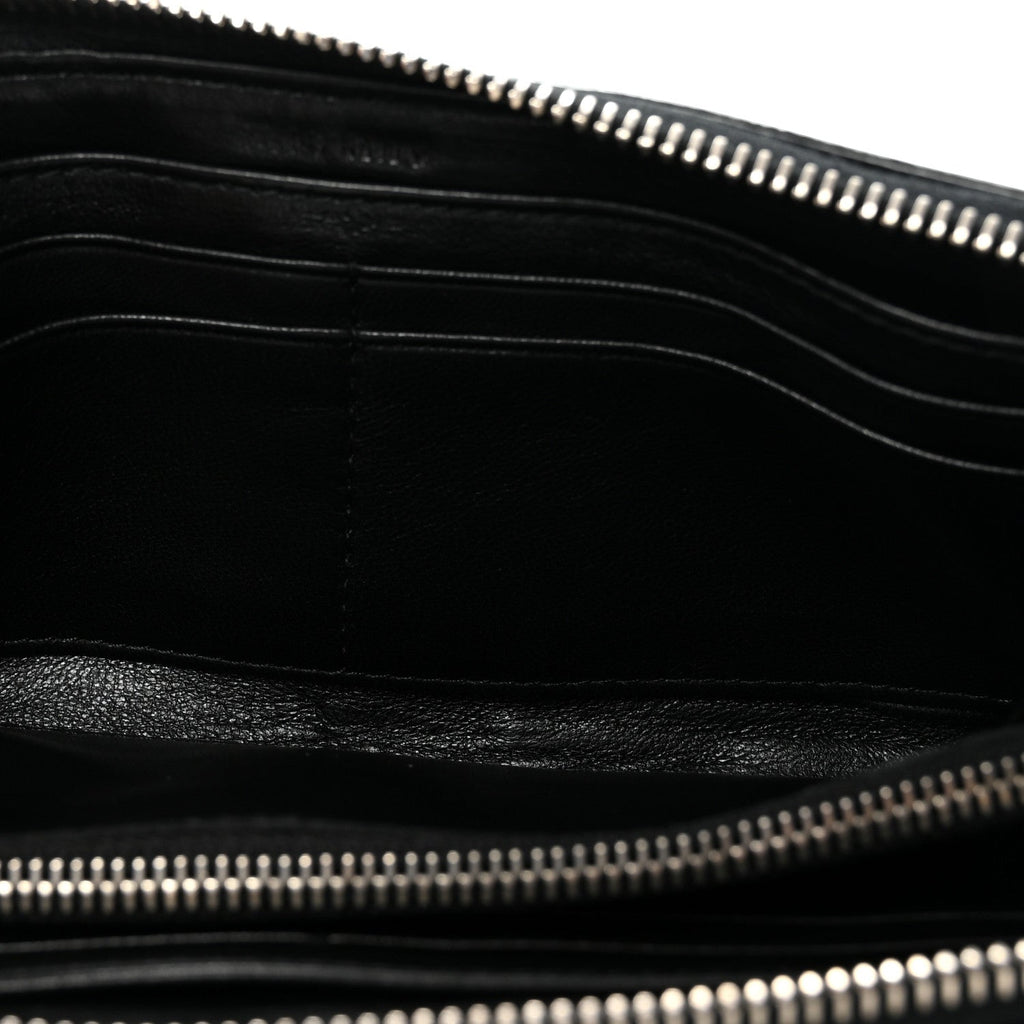 Patent Bow Flap Wallet Green Black