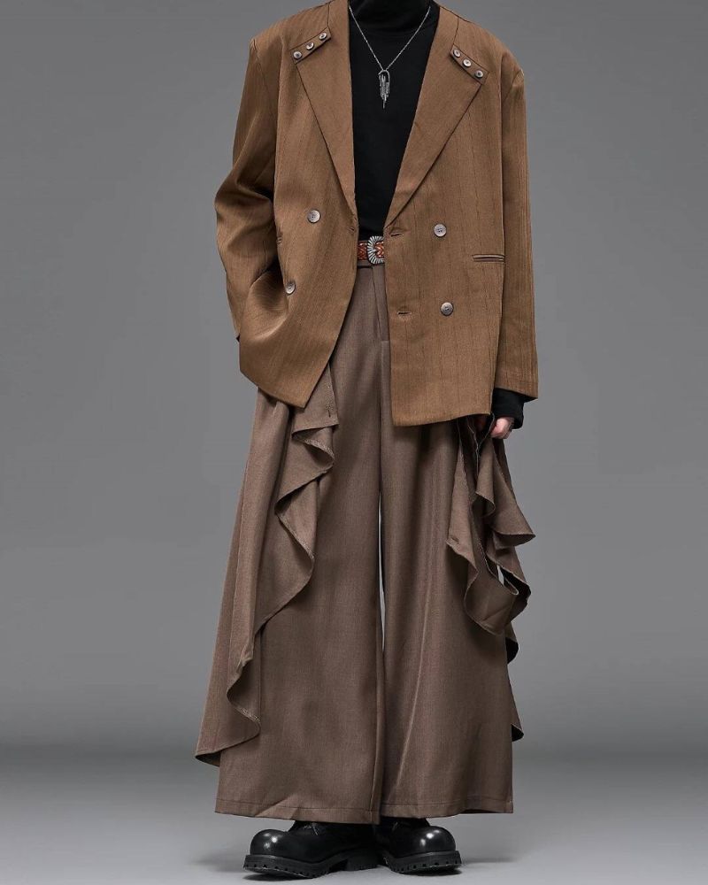 Modern Japanese Wide Leg Vintage Hakama Pants