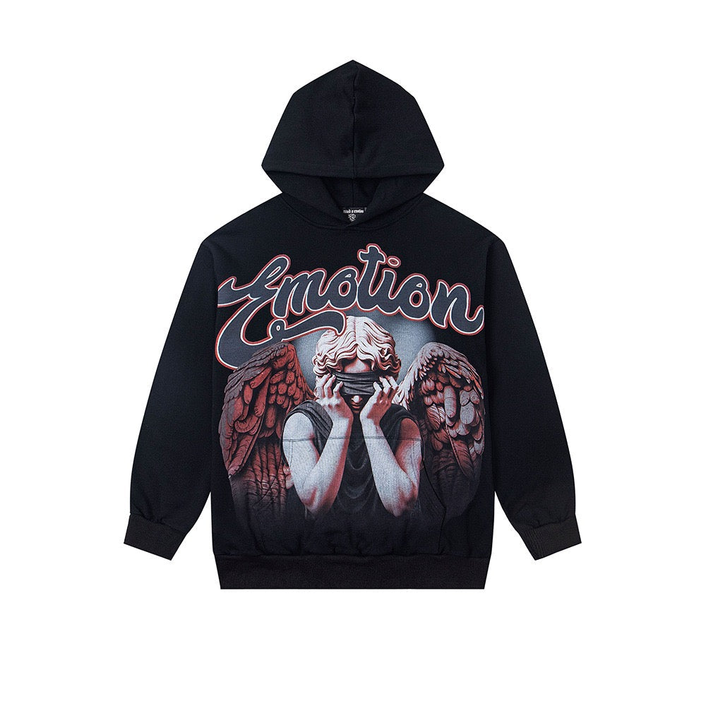 EMOTION Fallen Angel Graphic Pullover Hoodie