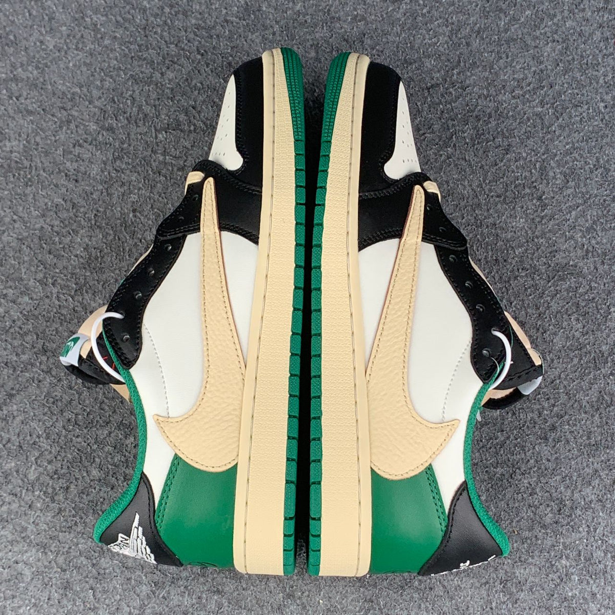 (Custom) Air Jordan 1 Low 'Black Green'