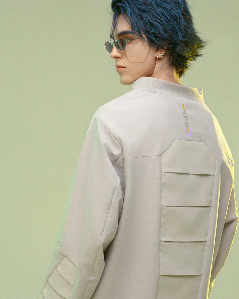 XIPHEVIL Cyberpunk Outfits 3D Cut Dyed Unisex Pullover Jacket