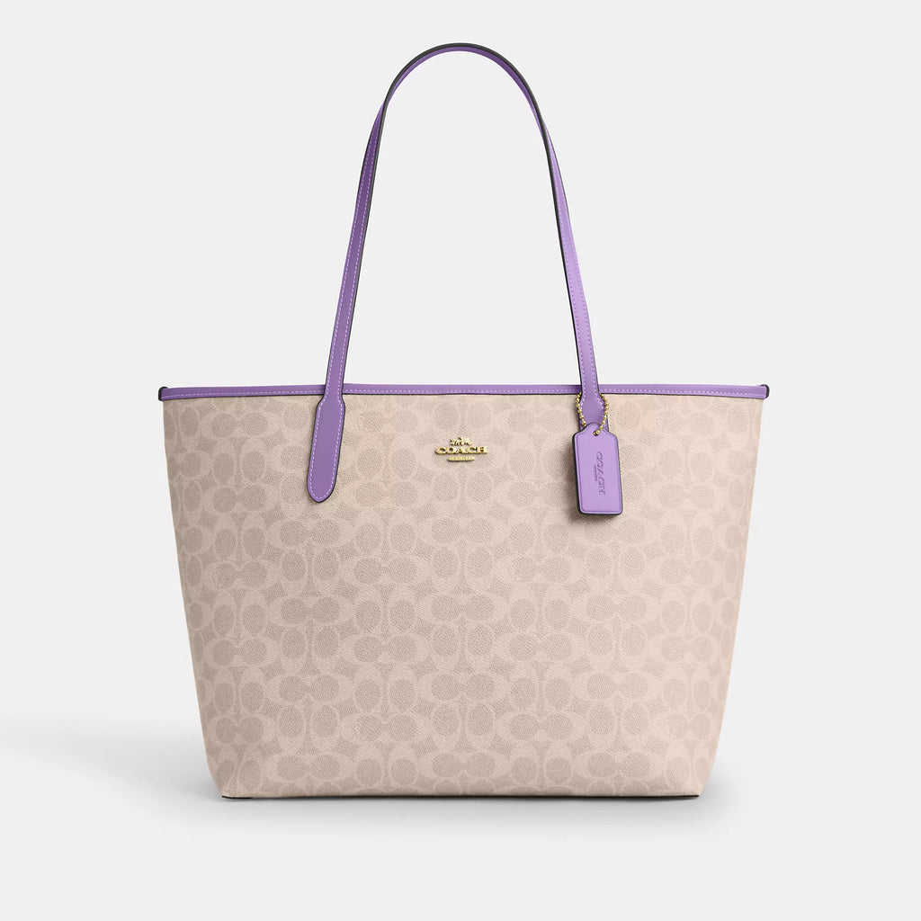 Coach Outlet City Tote Bag In Signature Canvas
