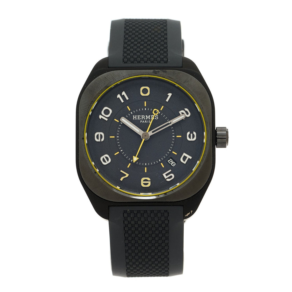 Graphene Nickel Rubber 39mm H08 Automatic Watch Noir