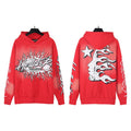 HELLSTAR Flame Graphic Hoodie Red