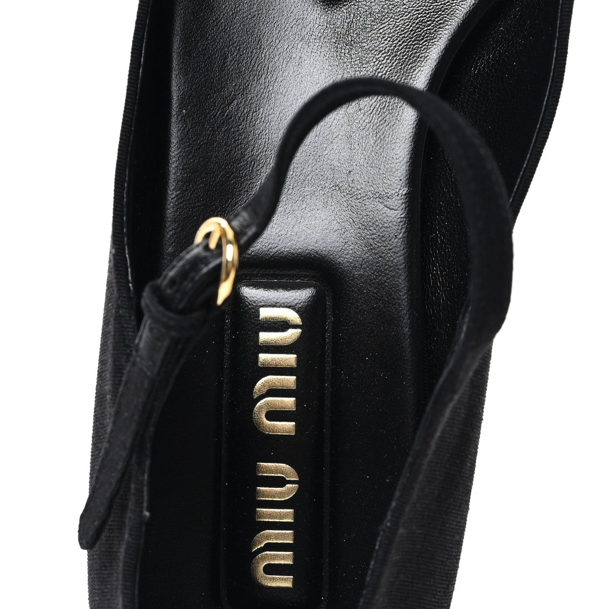 Grosgrain Moire Mary Jane Pumps 40 Black