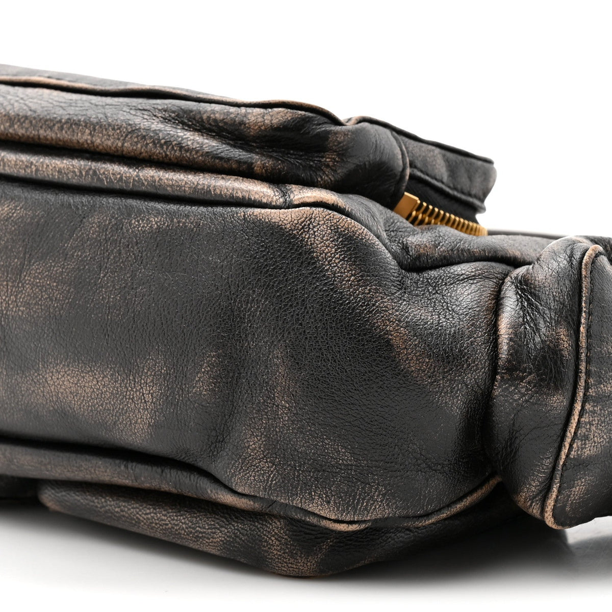 Distressed Nappa Pocket Bag  Sand Coffee