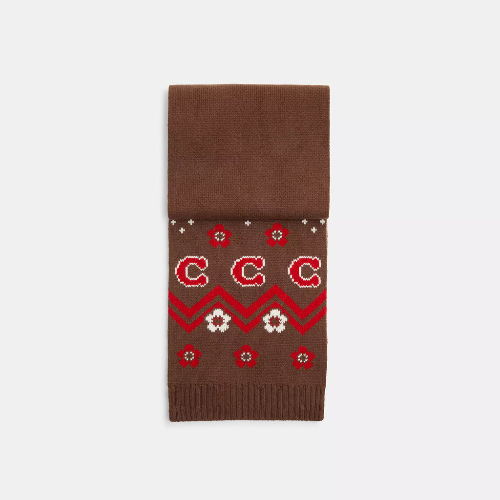 Coach Outlet Fair Isle Print Knit Muffler