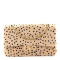 Pony Hair Cheetah Printed Creative Fabrics Flap Light Beige Black