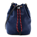 Canvas Gabardine Pouch Bucket Bag Indaco Amaranto