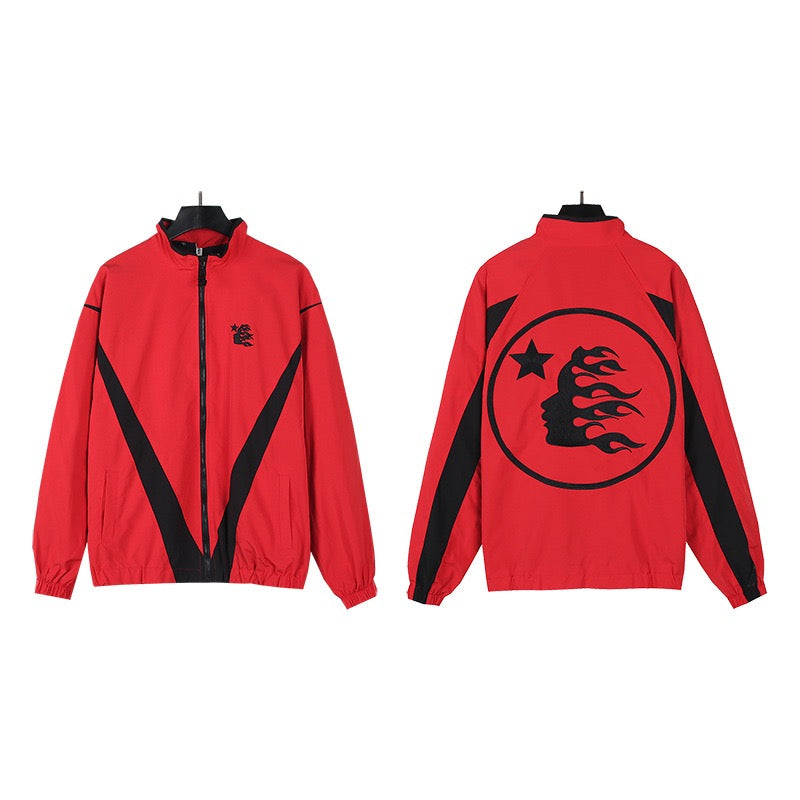 HELLSTAR Flame Logo Track Jacket Red