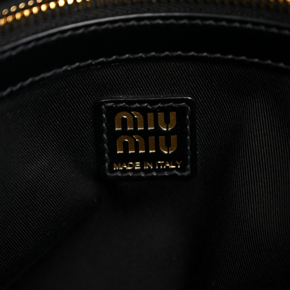 Shiny Softy Calfskin Ivy Bag Black