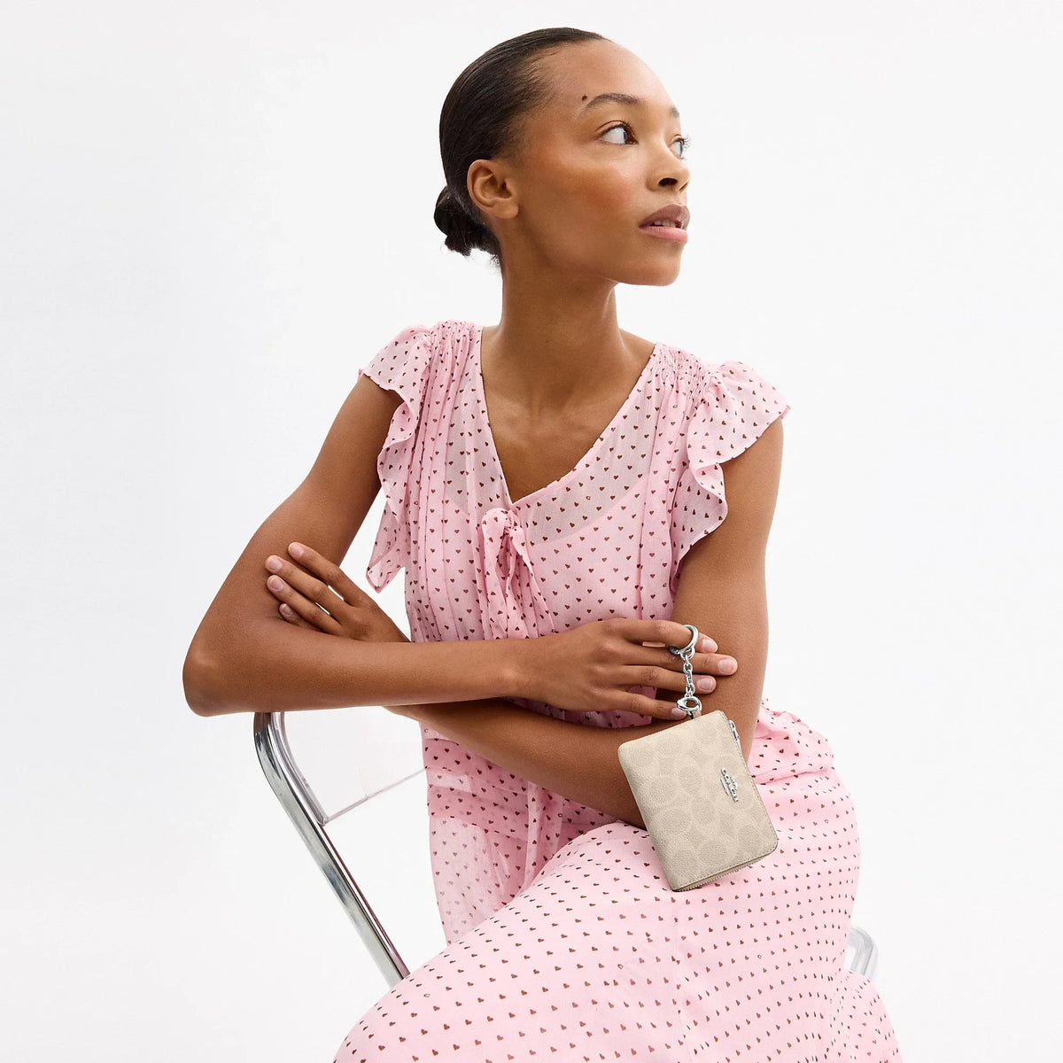 Coach Outlet Small Corner Zip Wallet In Signature Canvas