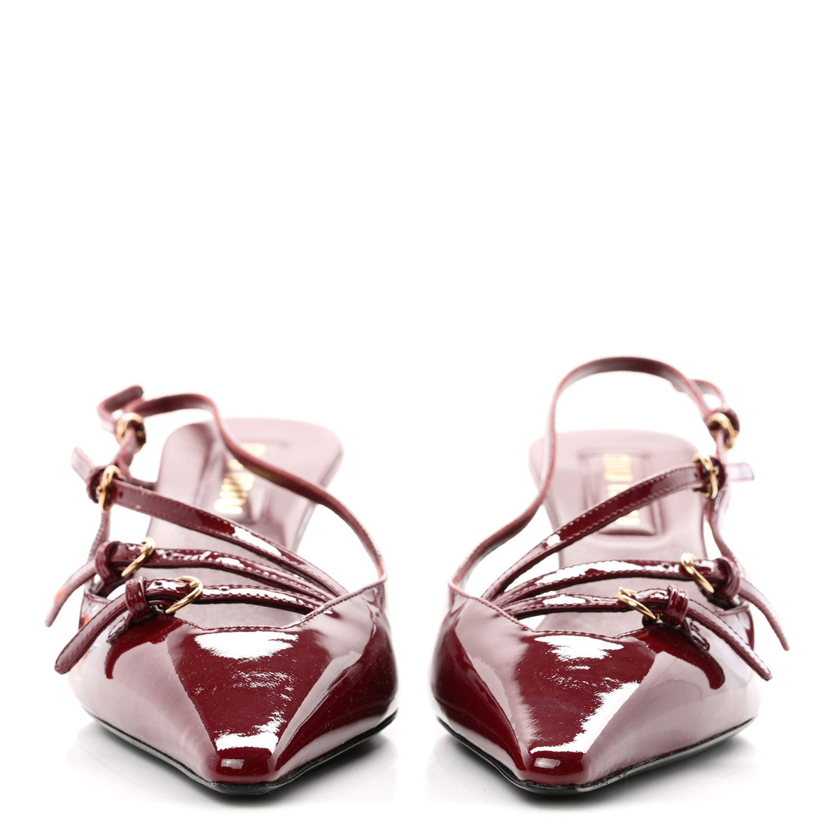 Vernice Buckle 55mm Slingback Pumps 39 Porpora