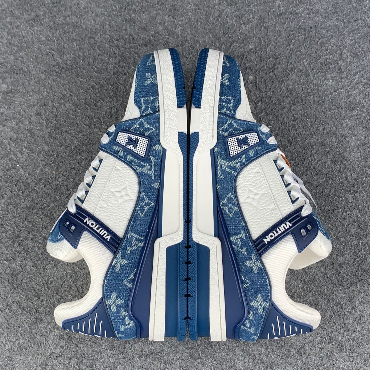 LV Trainer Monogram Denim 'White Blue'