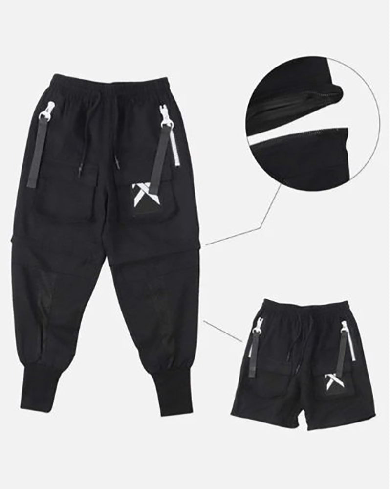 Become An X-Man Techwear Black Cargo Pants