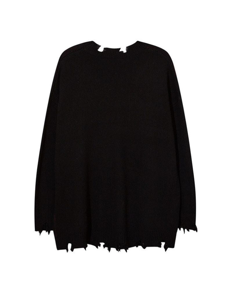 Chain Zipper Lazy Star Sweater