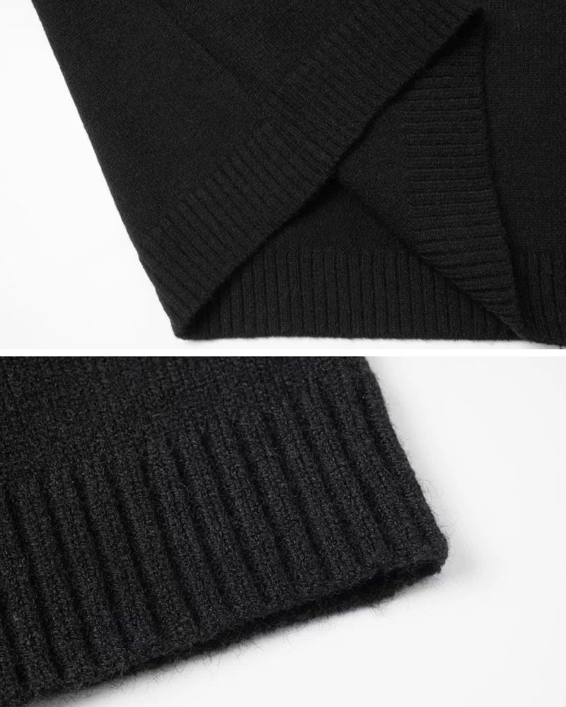 Color Block Drawstring Round Neck Lover Sweater
