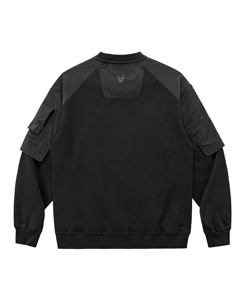 Cyberpunk Fake Two Piece Crewneck Sweatshirt