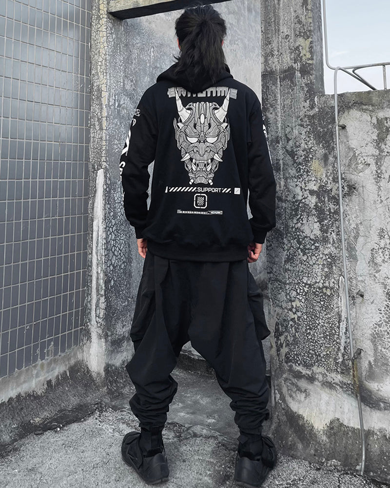 Cyberpunk Hannya Ninja Hoodie