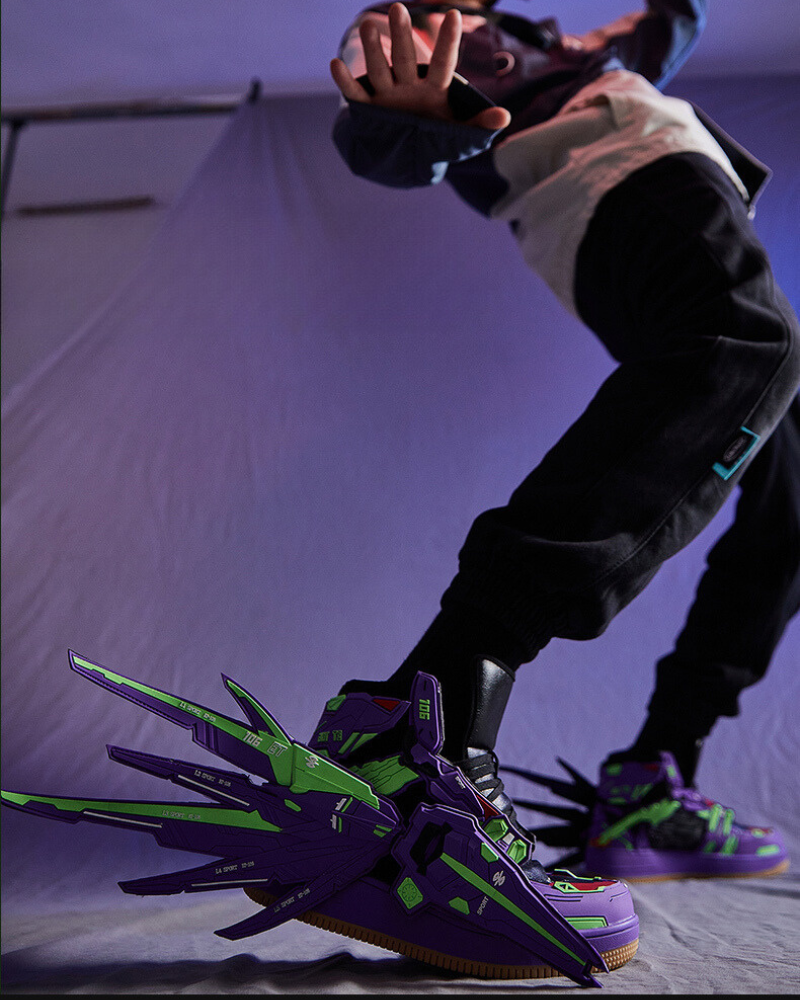 Cyberpunk Mecha Wings Sneakers|Blue Purple Red