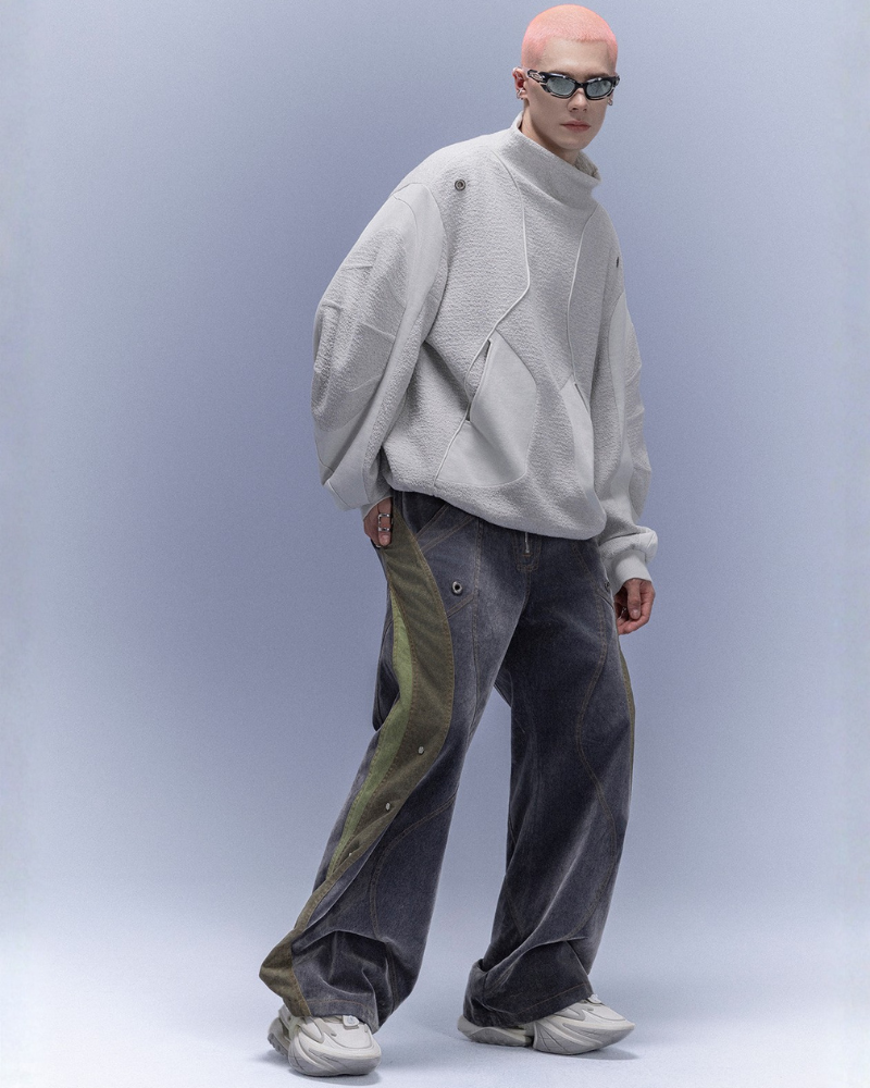 XIPHEVIL Cyberpunk Outfits High-Street Oversized Pullover Sweatshirt