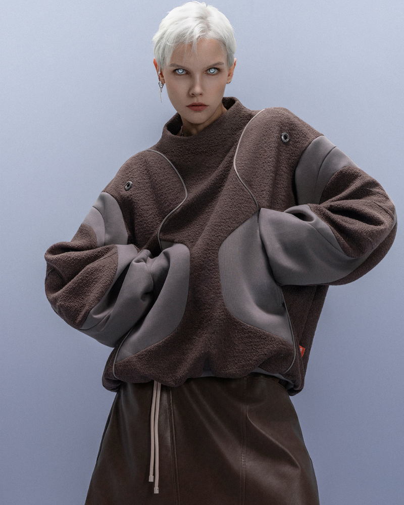 XIPHEVIL Cyberpunk Outfits High-Street Oversized Pullover Sweatshirt