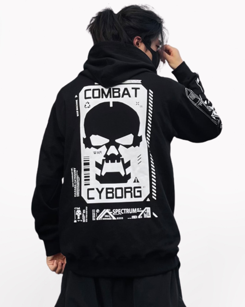 Cyberpunk Techwear Skull Hoodie