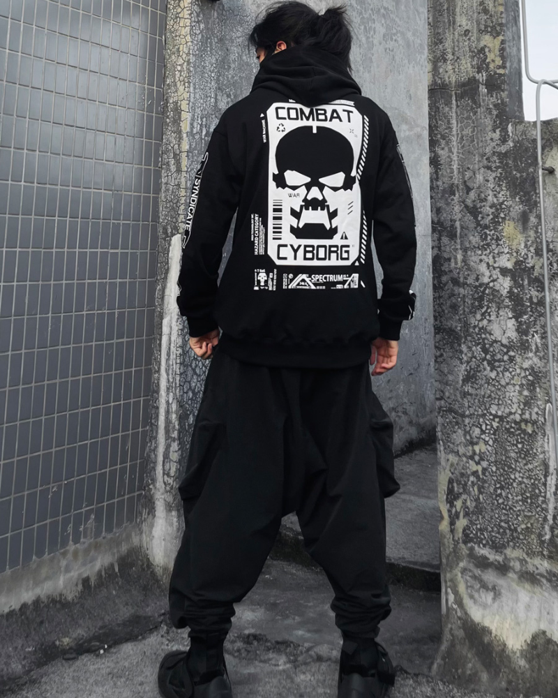 Cyberpunk Techwear Skull Hoodie