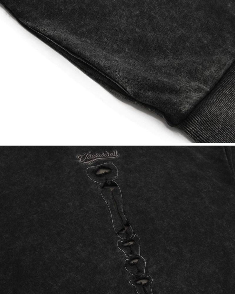 Opium Style Hollow Out Skeleton Hoodie