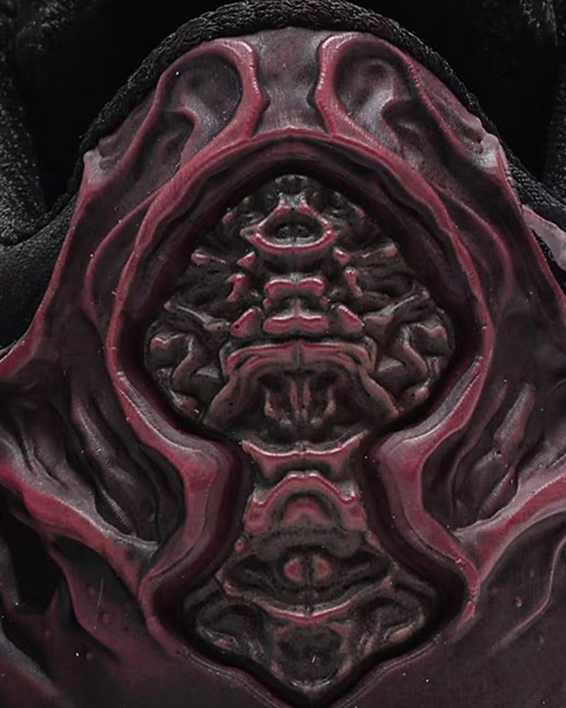 Techwear Armor-Textured Low-Top Sneakers