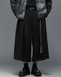 Modern Urban Edge Wide-leg Crop Hakama Pants