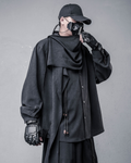 Darkwear Style Japanese Urban Scarf Collar Shirt