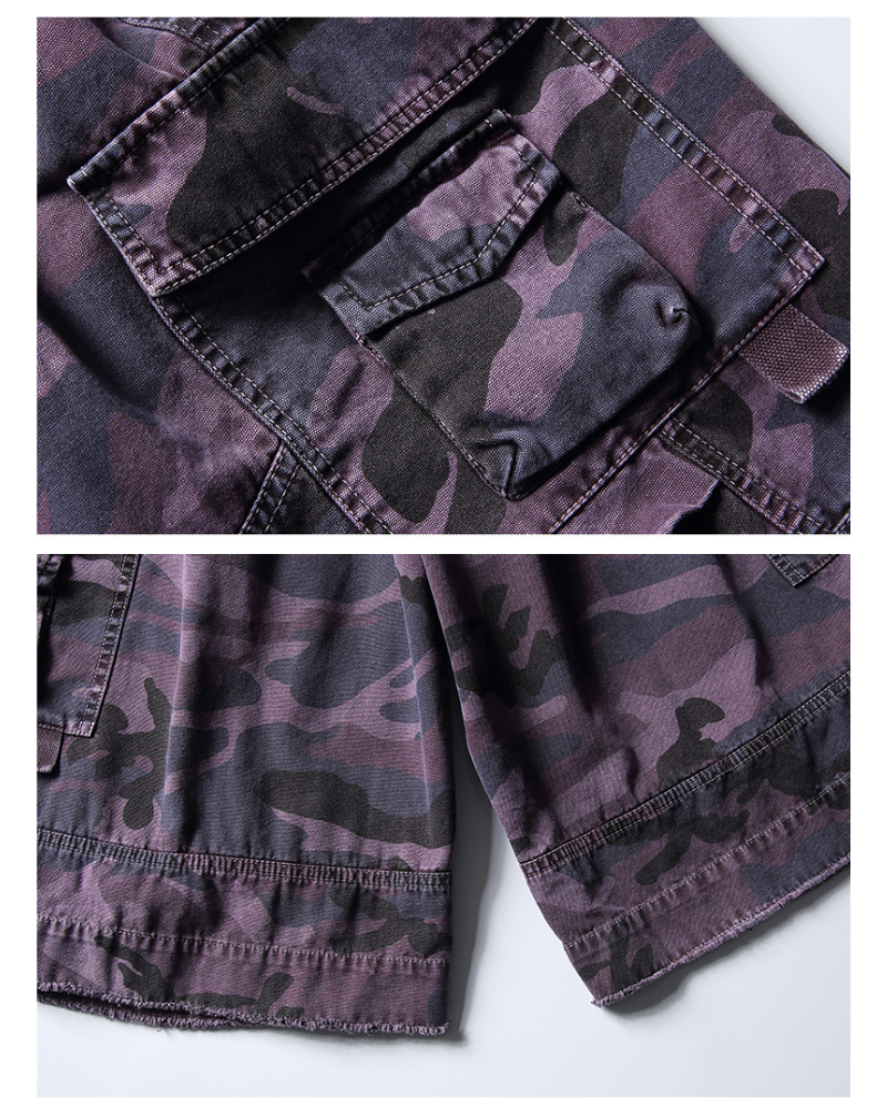 Streetwear Denim Style Baggy Camo Jorts
