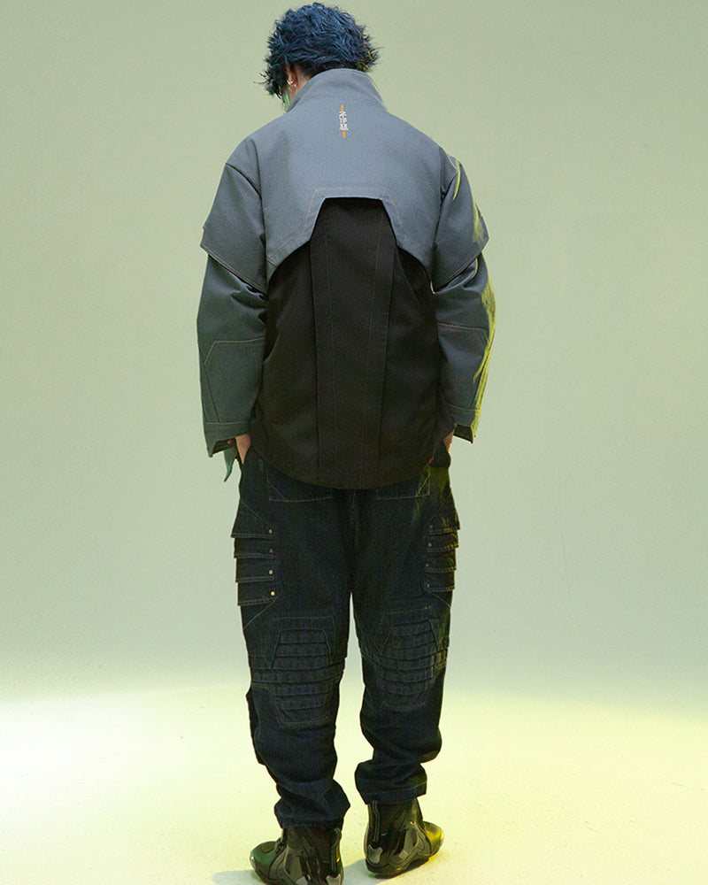 XIPHEVIL Cyberpunk Outfits Far-Off Vanguard Multi-Pocket Jacket